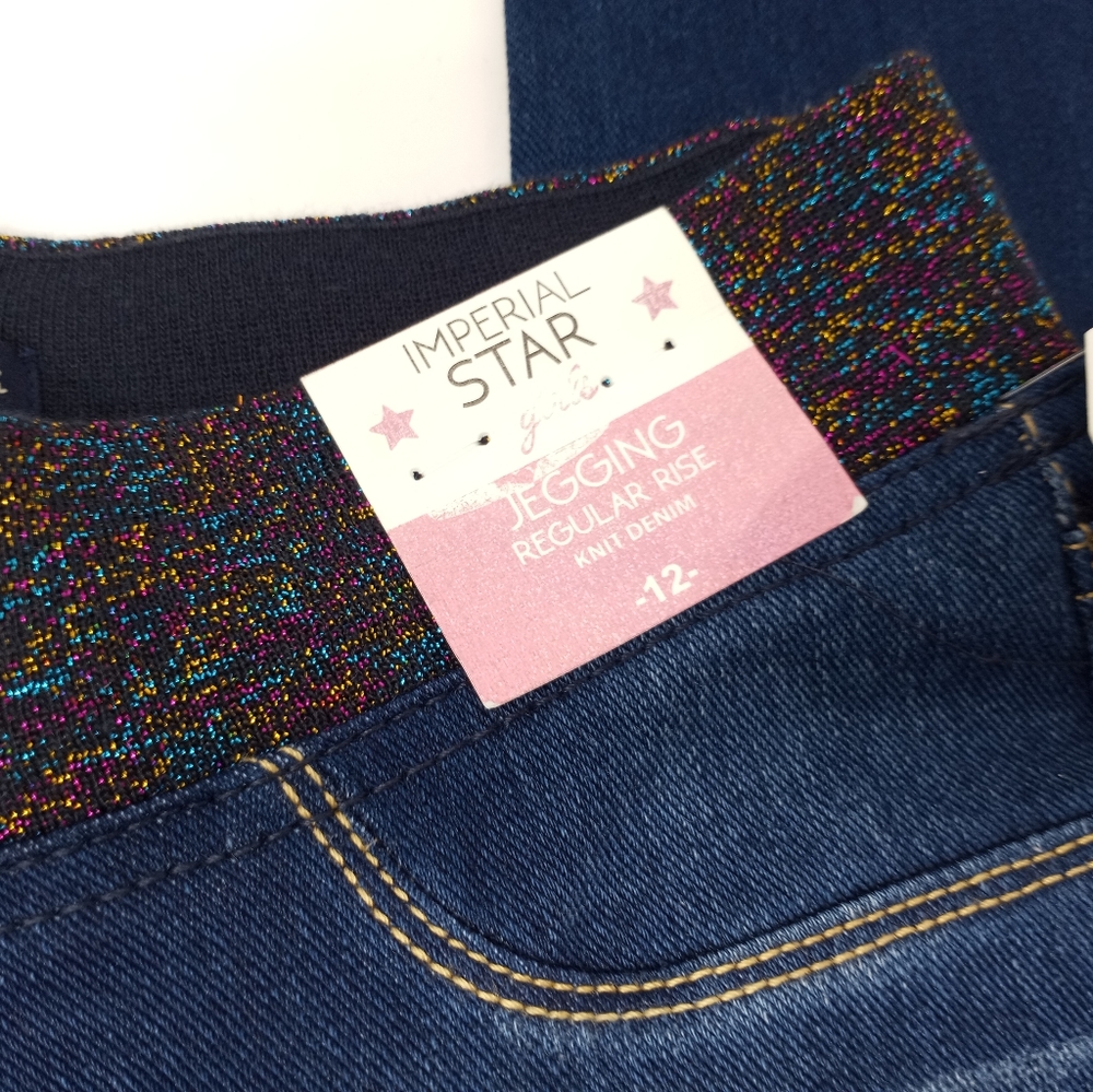 Girl's sz 12 Imperial Star knit denim Jegging NWT